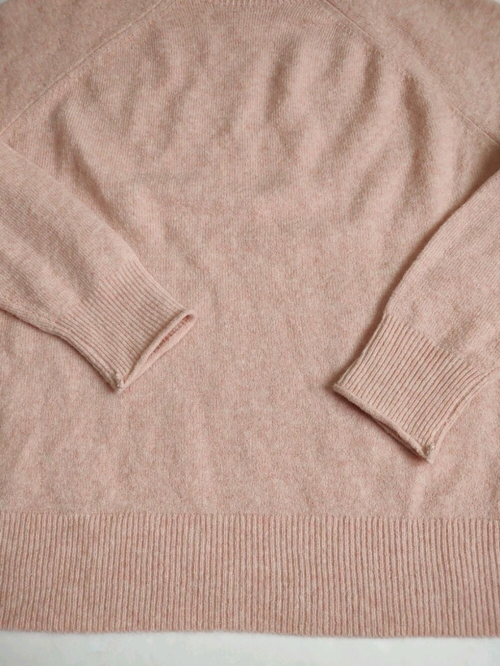 J Crew Roll Mock Neck Sweater Pullover Knit Pink Merino Wool Alpaca S Super Soft - Picture 3 of 16